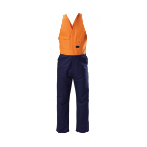 Orange and Blue Overall with Front Pockets