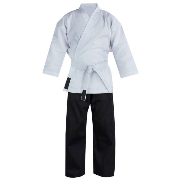 black and white karate uniform