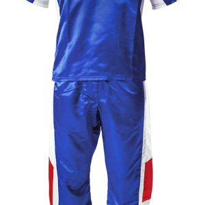 blue kick boxing uniform