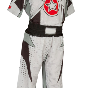 gray kick boxing uniform