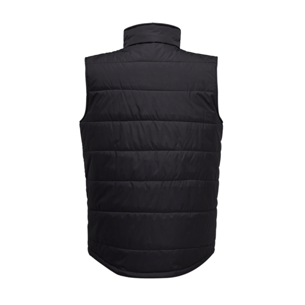 Black Quilted Vest with Internal Fleece Lining - Image 2
