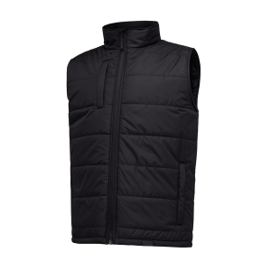 Black Quilted Vest with Internal Fleece Lining