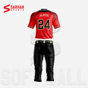 Red And Black Softball Uniforms​