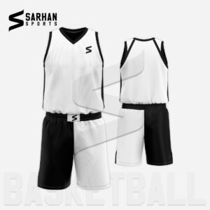 Black And White Basketball Uniform