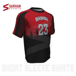 Black And Red Short Sleeve Shirt