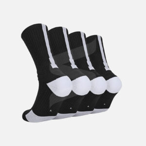 black lacrosse crew socks